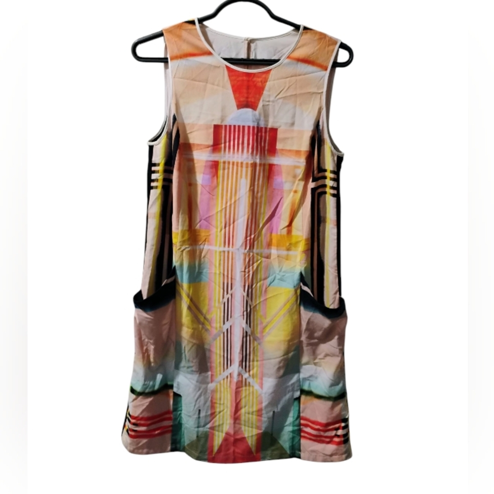 Clover Canyon Multicolor Geometric Print Sleeveless Dress